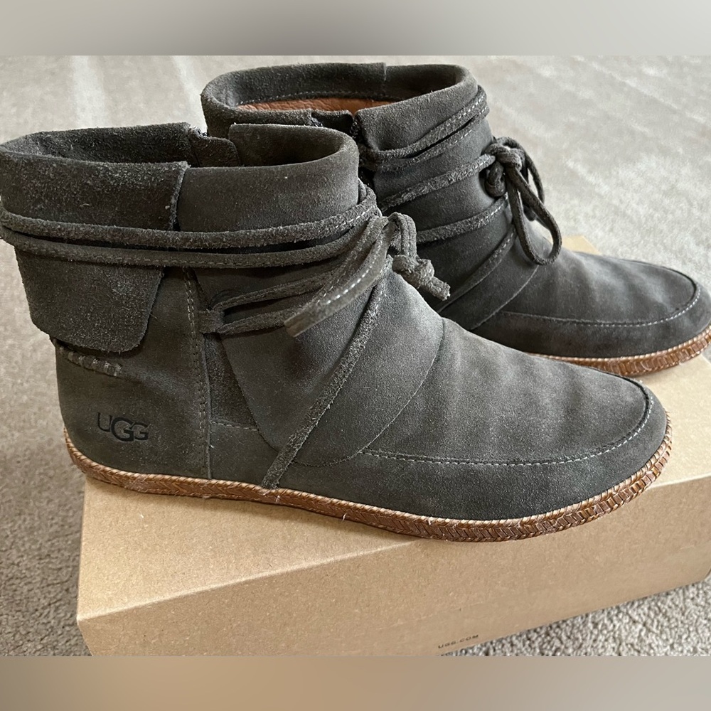 UGG Women's Lace Up Boots Slate